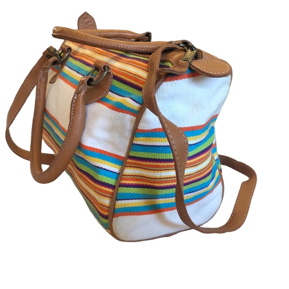 Unisa Canvas Bright Striped Bag - Picture 13 of 13